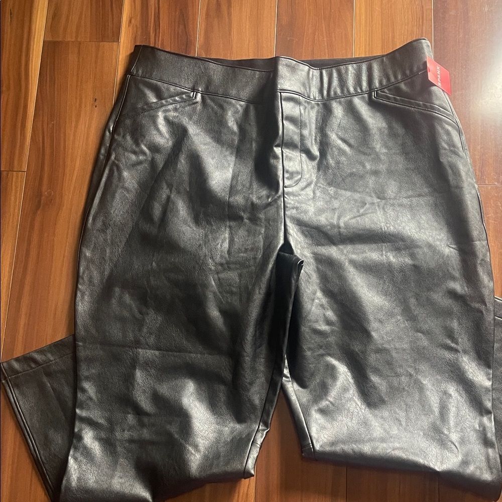 Spanx NWT Black vegan Leather Pants